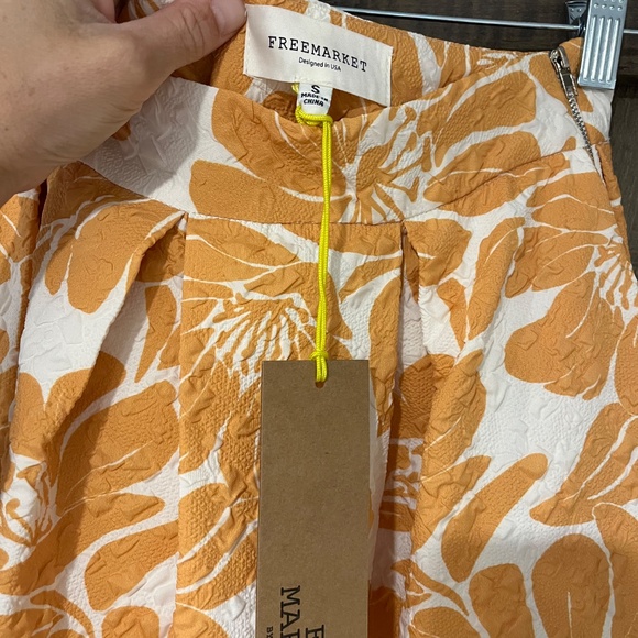 Yellow floral jacquard midi skirt - Picture 6 of 6